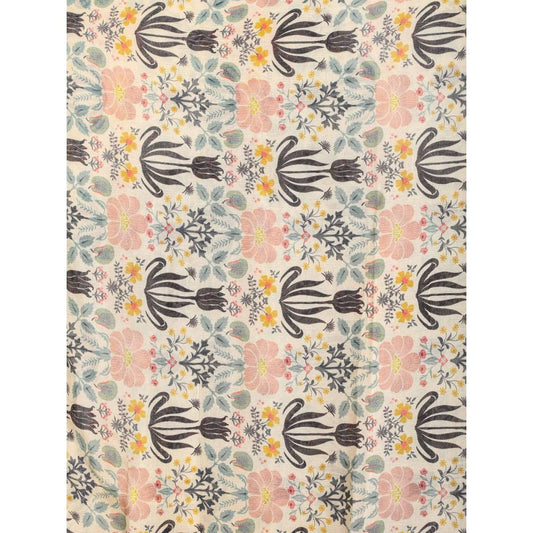 PS Accessories by Payal Singhal Payal Singhal Off White Tulip Garden Printed Chiffon Scarf