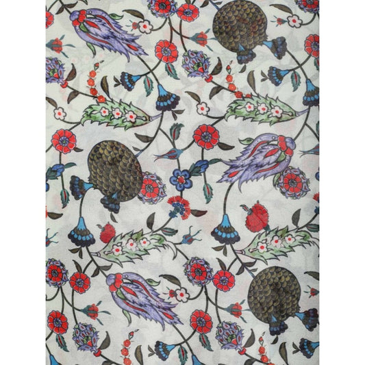 PS Accessories by Payal Singhal Payal Singhal White Turkish Printed Scarf