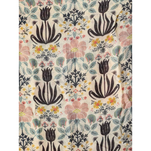 PS Accessories by Payal Singhal Payal Singhal Off White Tulip Garden Printed Scarf