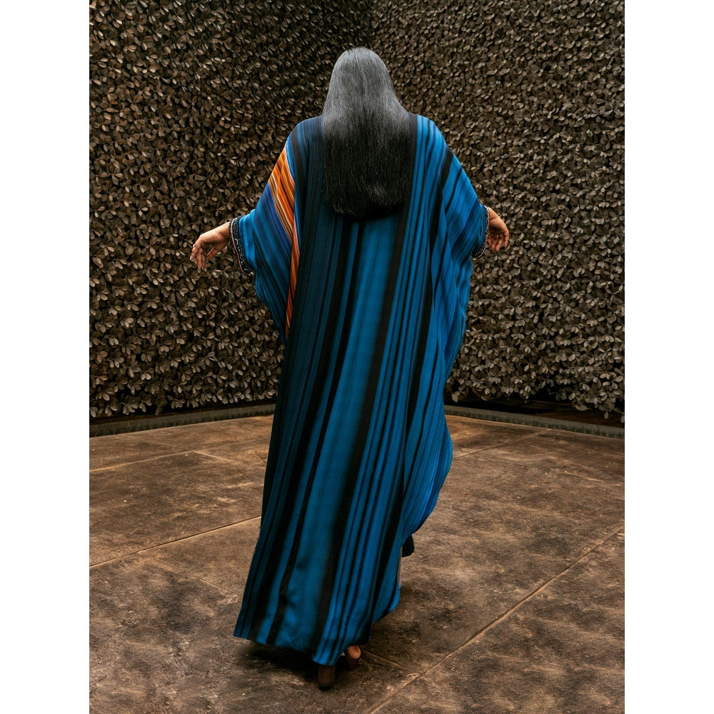Nikita Mhaisalkar Midnight Stroke Print Kaftan