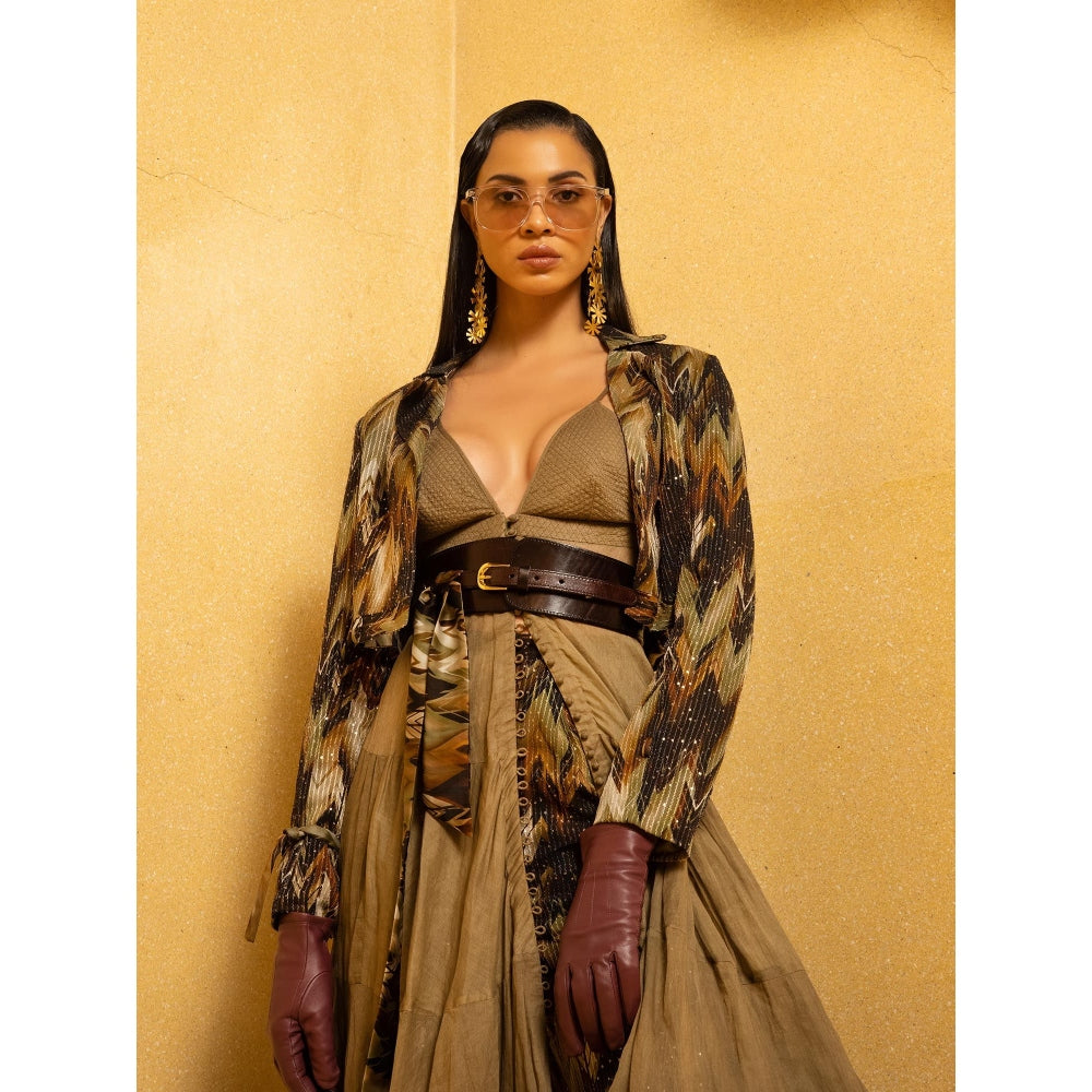 Nikita Mhaisalkar Sundown Coffee Bomber Jacket