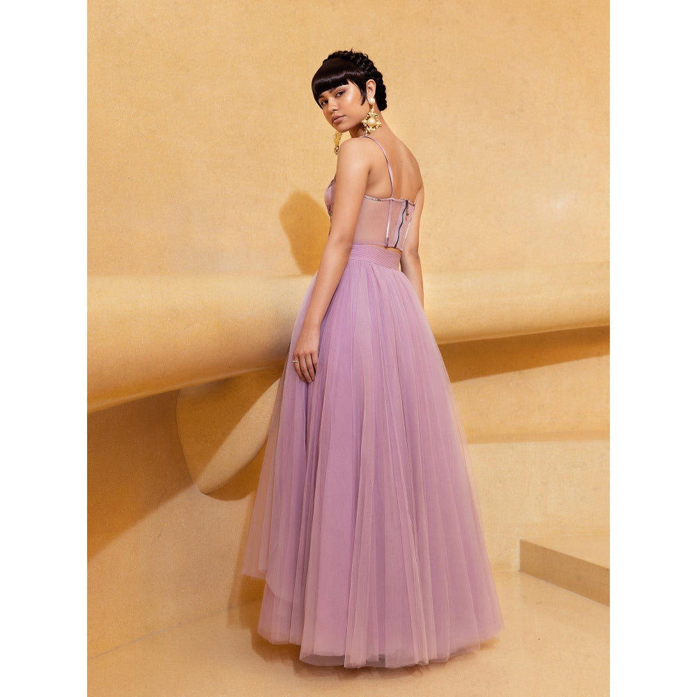 Nikita Mhaisalkar Lilac Tulle Skirt