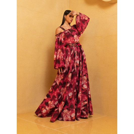 Nikita Mhaisalkar Magenta Trippy Print Top