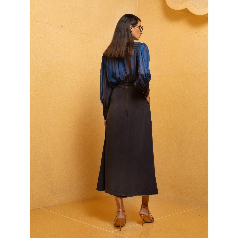 Nikita Mhaisalkar Midnight Stroke Print Shirt