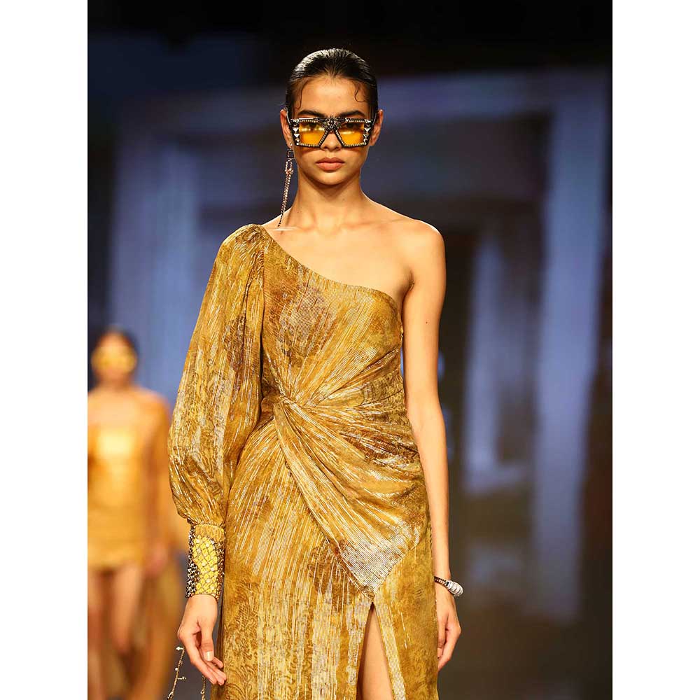 Nirmooha One Shoulder Printed Dress