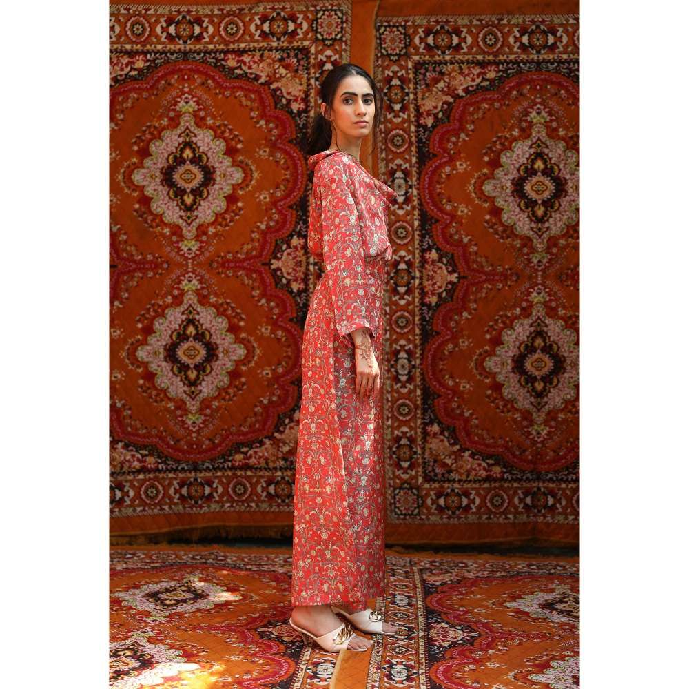 NORN Red Rabat Cowl Top