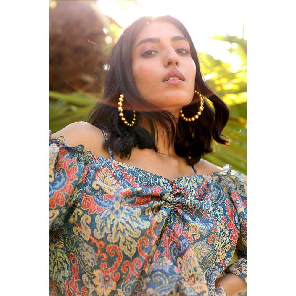 NORN Blue Atlas String Crop Top