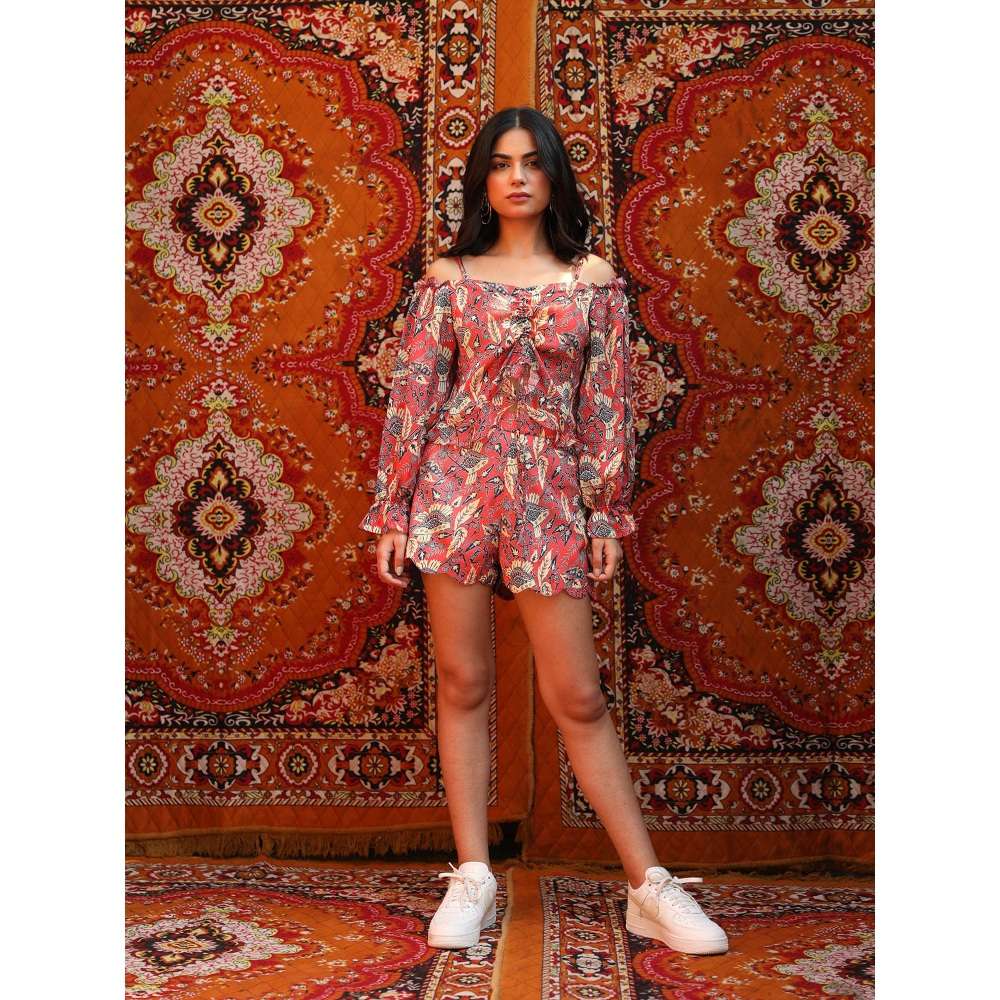 NORN Red Fez String Crop Top