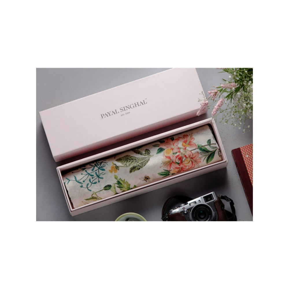 PS Accessories by Payal Singhal Payal Singhal White Printed Scarf