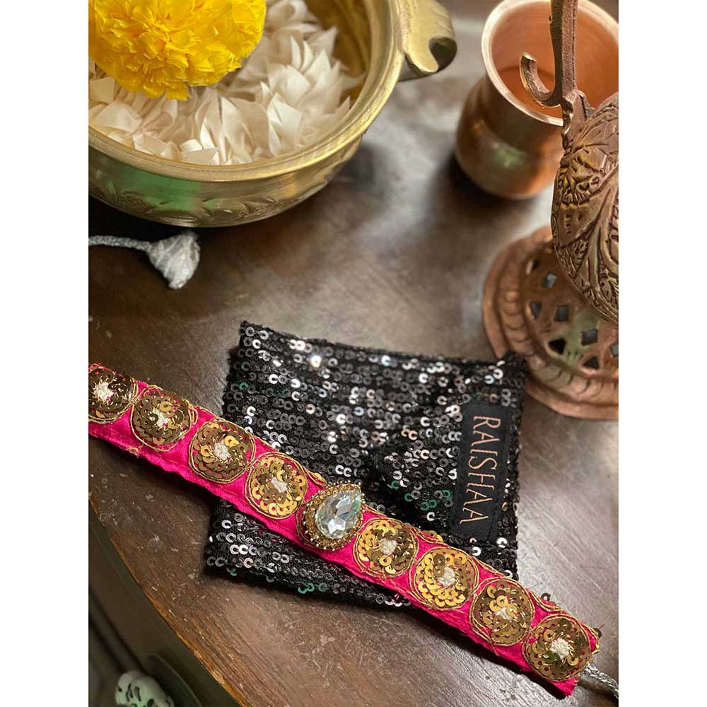RAISHAA Multi-Color Sequin Lily Rakhi