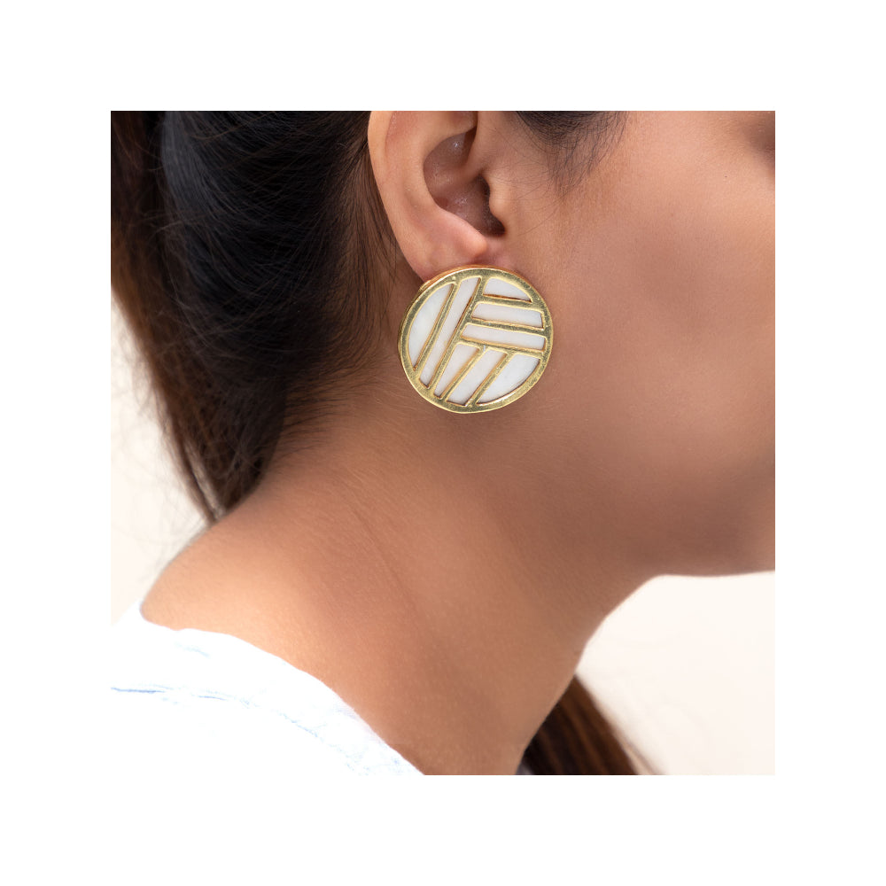 VARNIKA ARORA Luxor White Earrings