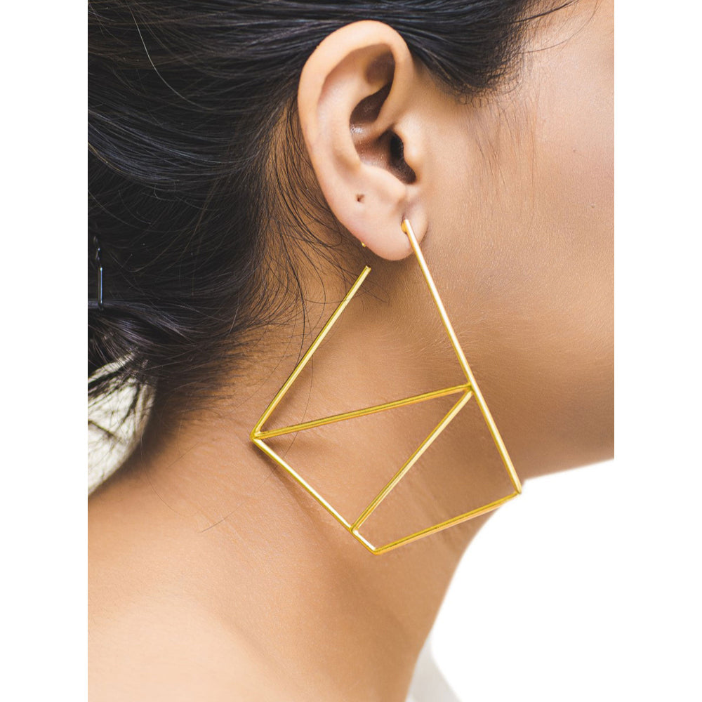VARNIKA ARORA Hiera Golden Earrings