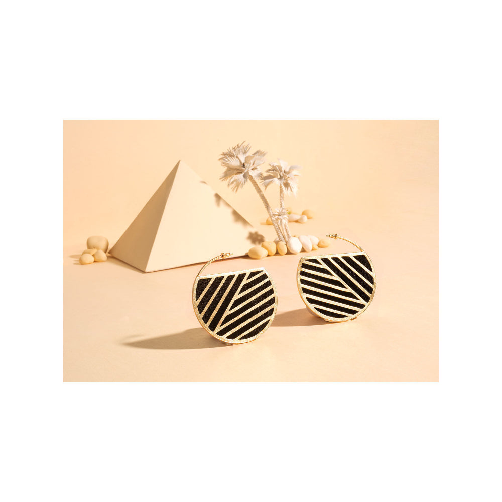 VARNIKA ARORA Dahab Hoops Black Earrings