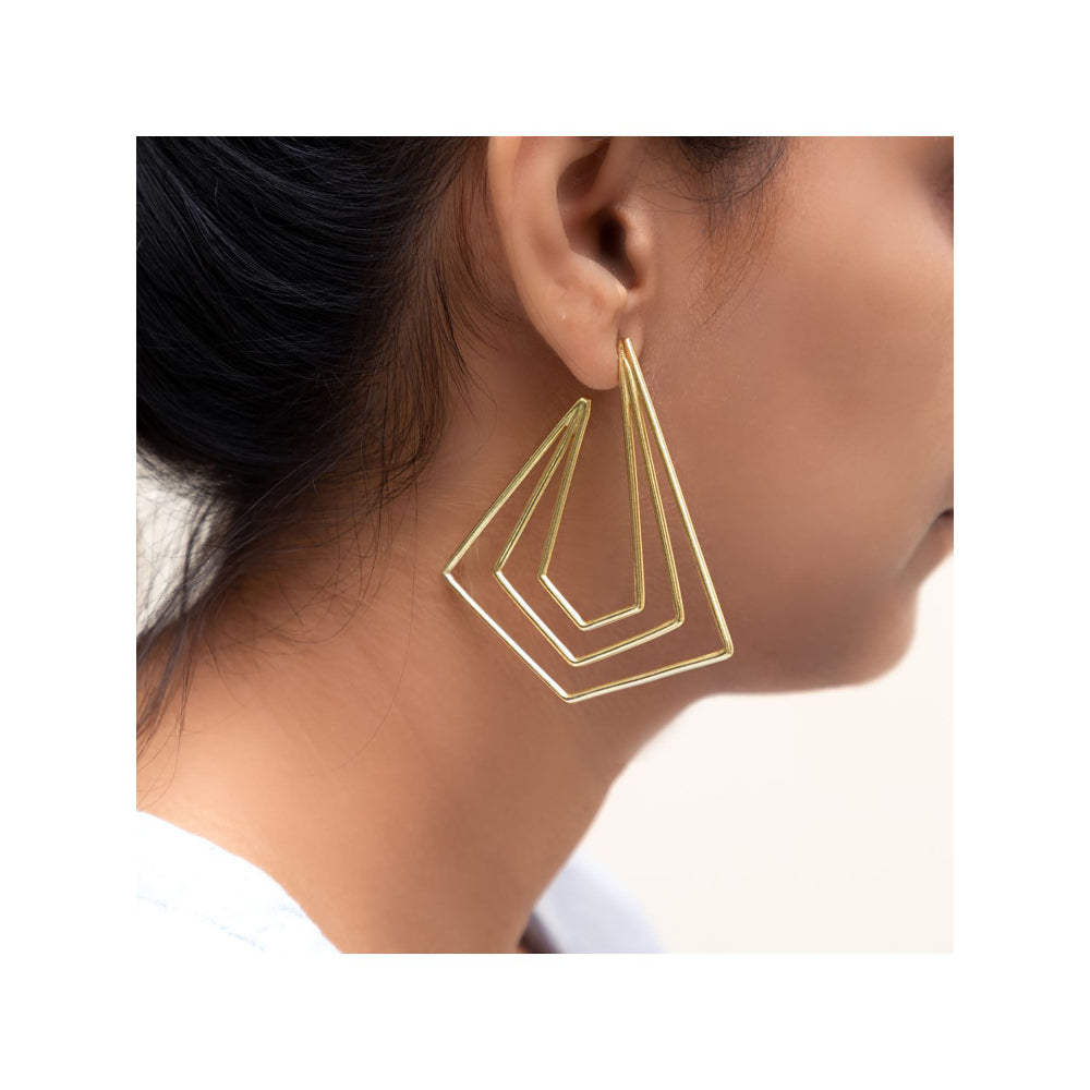 VARNIKA ARORA Fayoum Golden Earrings