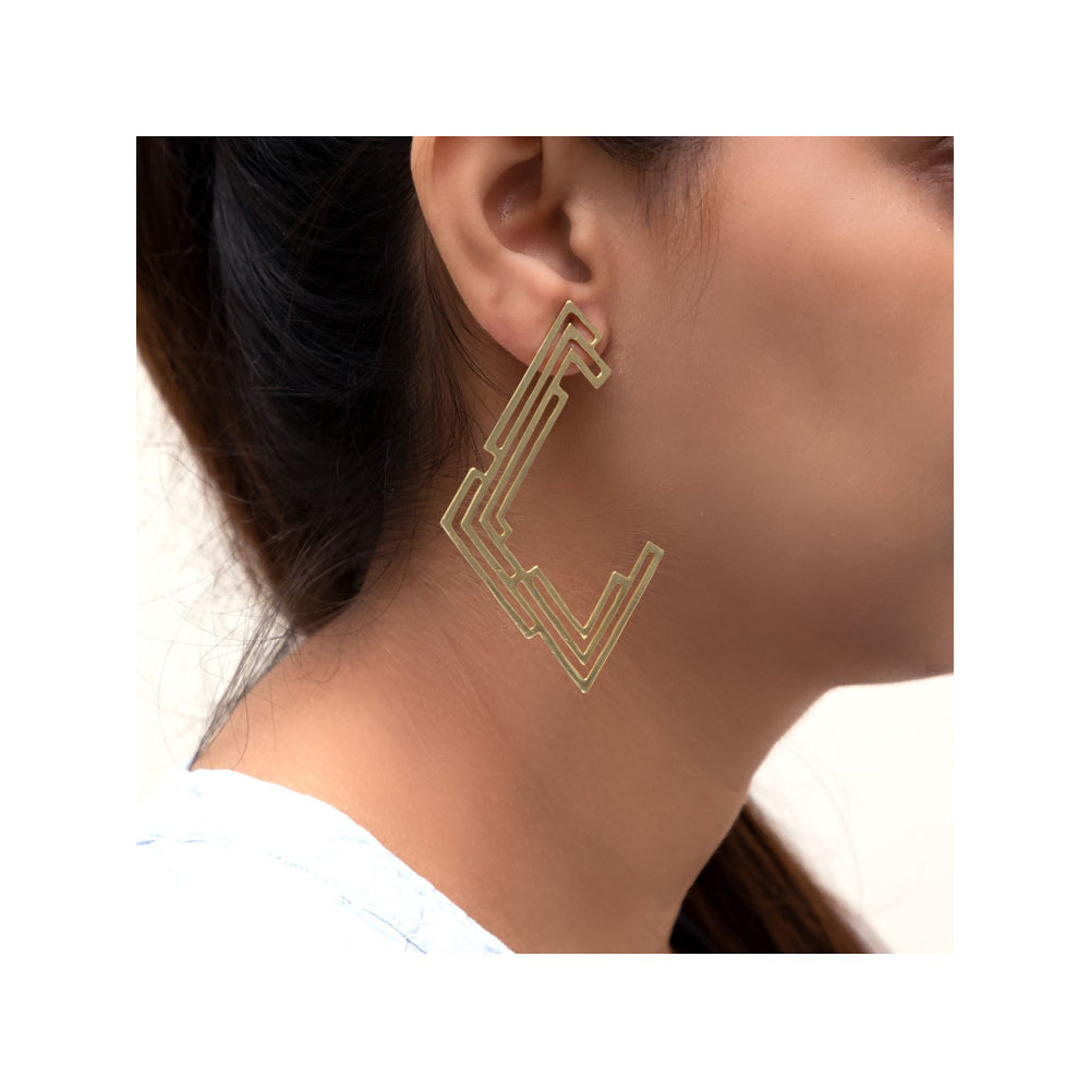 VARNIKA ARORA Damietta Golden Earrings