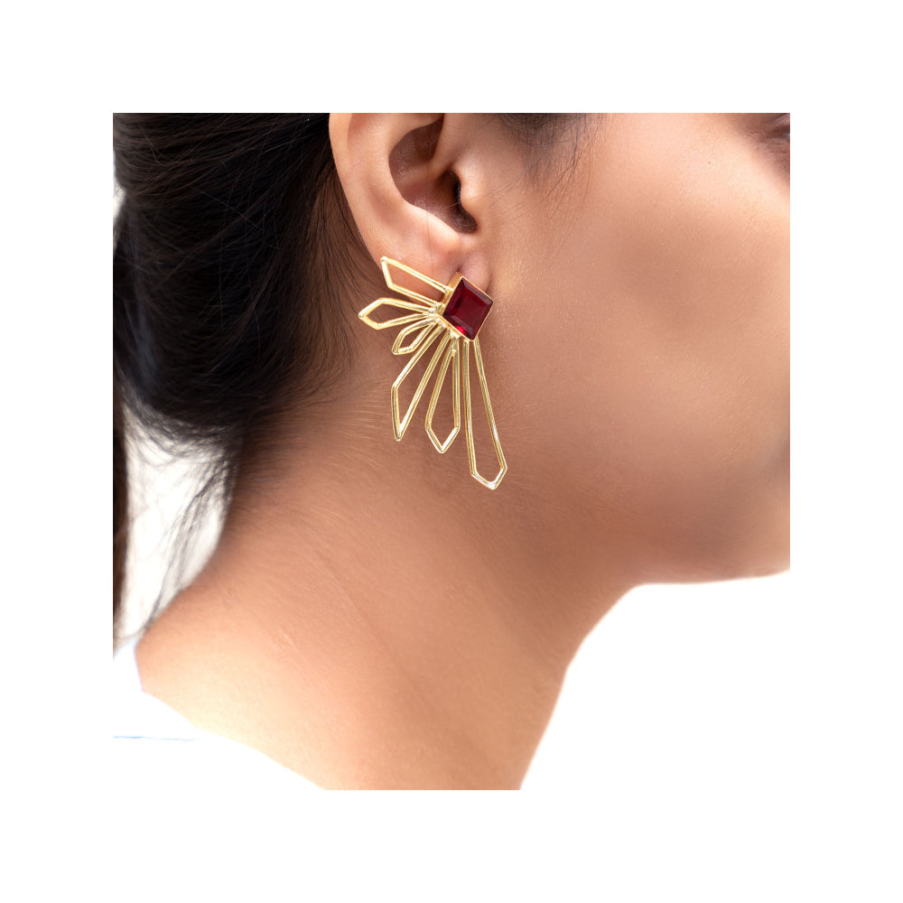 VARNIKA ARORA Kuft Red Earrings