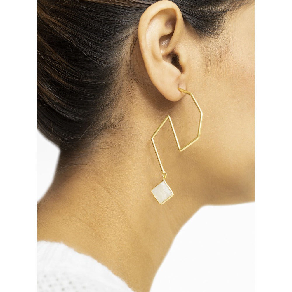 VARNIKA ARORA Austere White Earrings