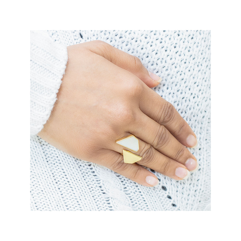 VARNIKA ARORA Suave White Ring