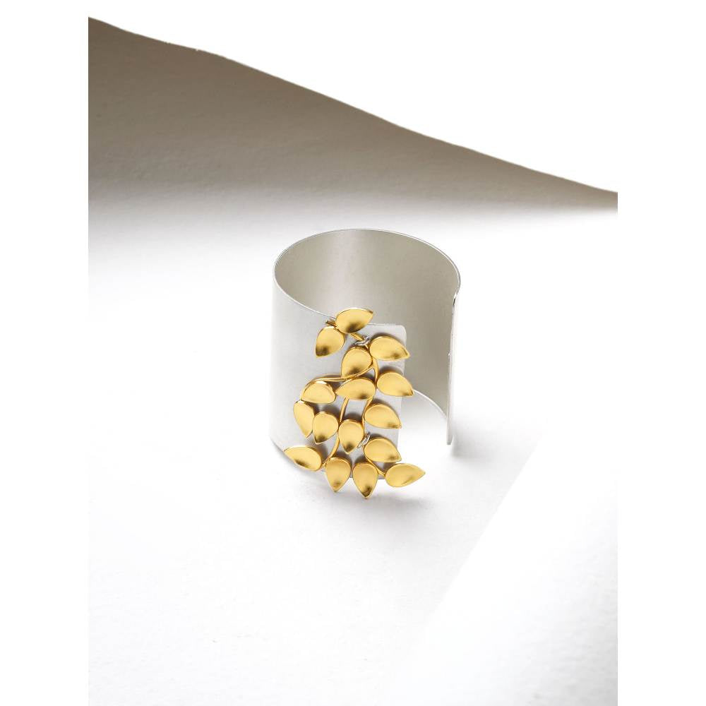 Suhani Pittie Silver Twig And Leaf Cuff