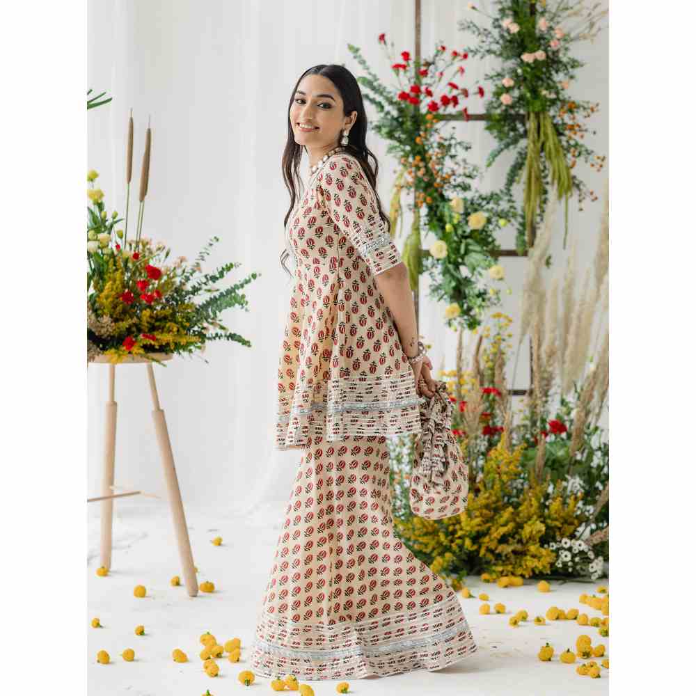 Old Marigold Daffodil Gharara (Set of 3)