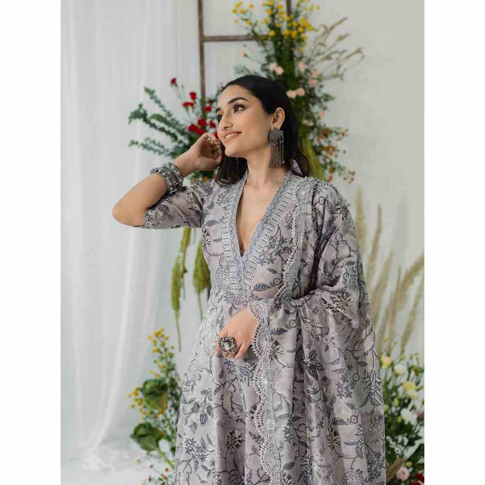 Old Marigold Daisy Anarkali (Set of 3)