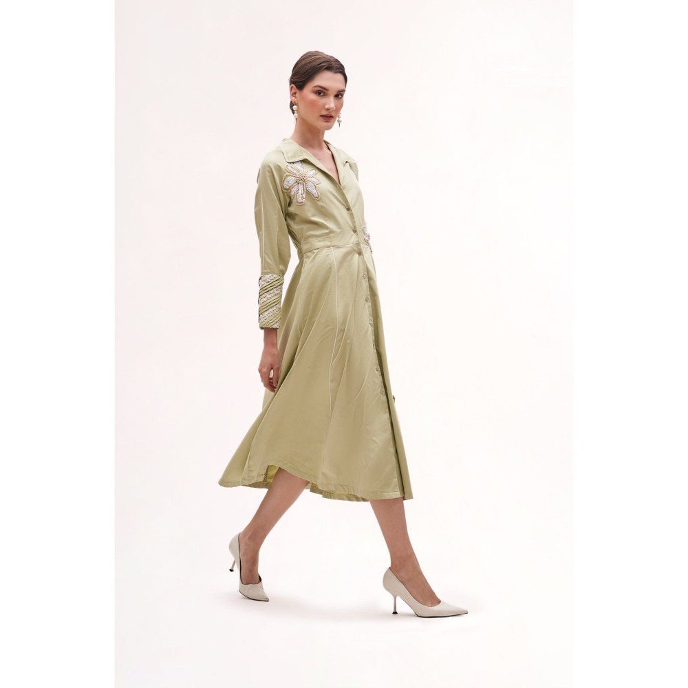 Our Love Banana Floral Sea Salt Midi Dress