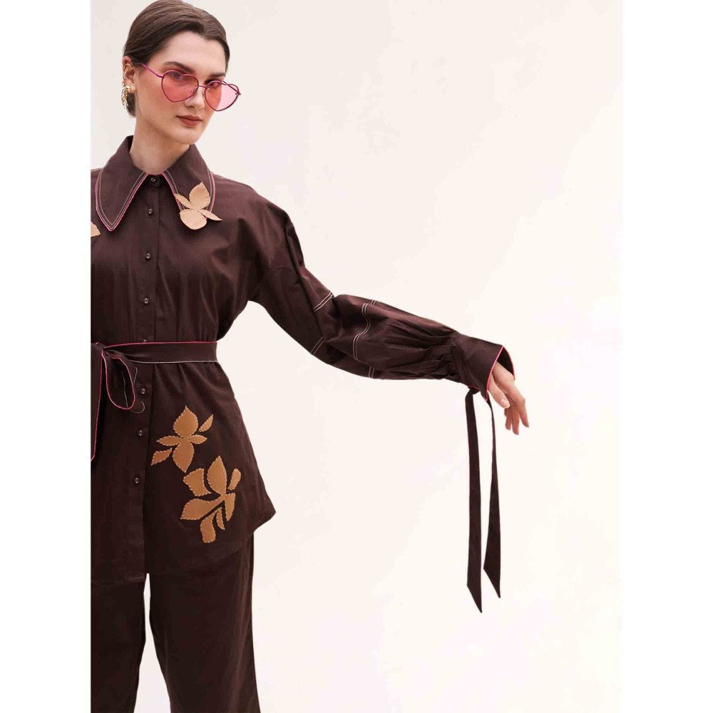 Our Love Bianca Applique Shirt With Trousers (Set of 3)