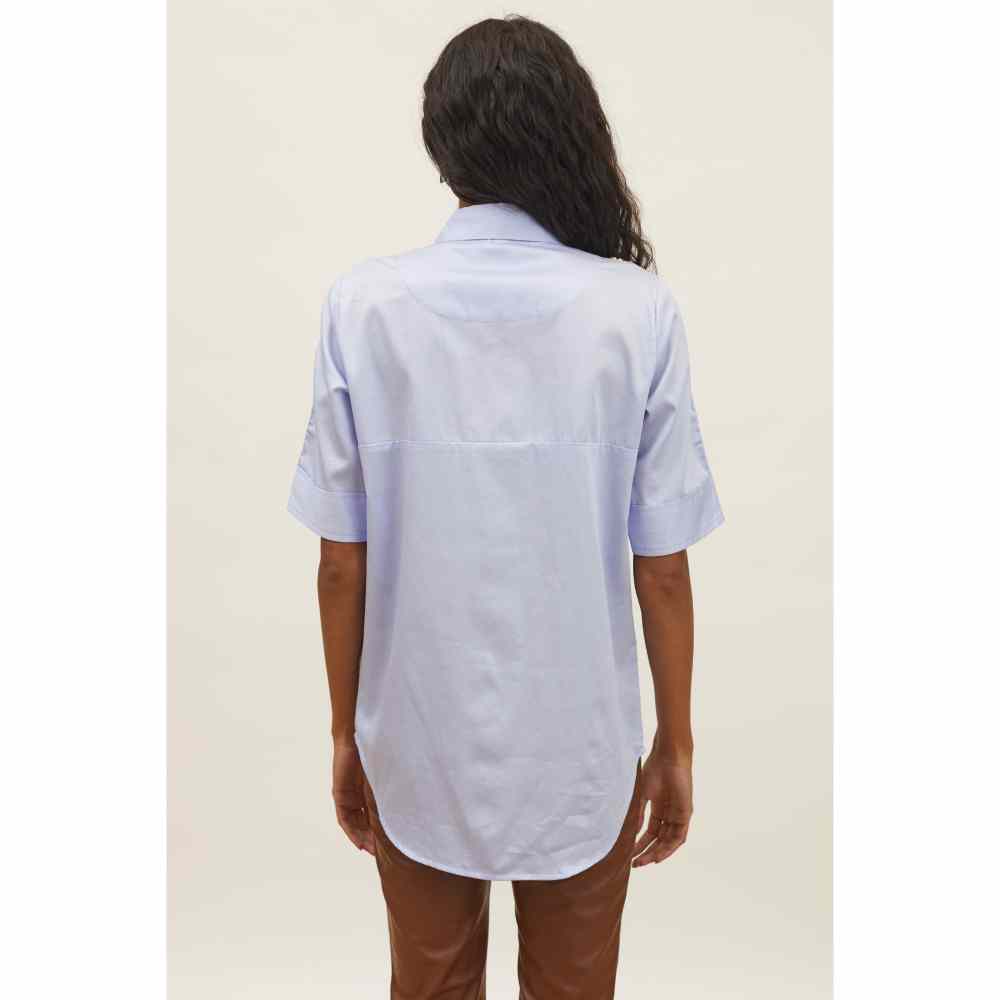 Pallavi Swadi Sky Blue Dragonfly Swarovski Shirt