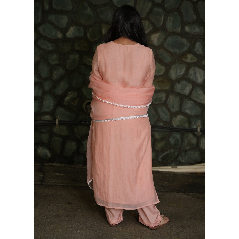 PANTS AND PAJAMAS Blushpink Cotton Silk Pant
