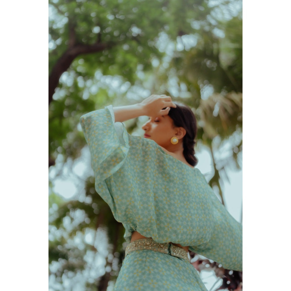 Paulmi & Harsh Star Printed Fusion Crop Top (Set of 2)