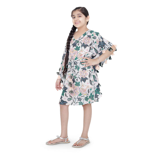 PS Kids by Payal Singhal White Printed Dress