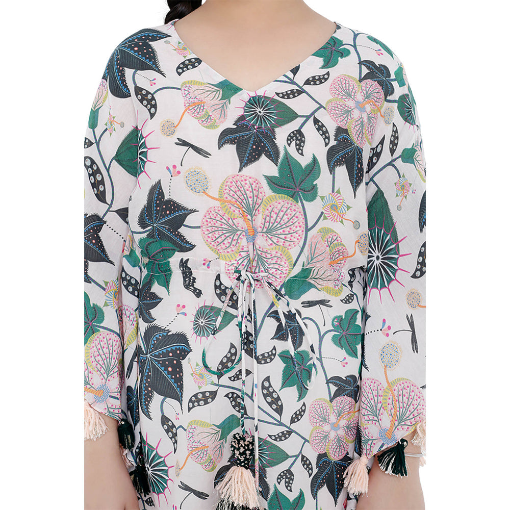 PS Kids by Payal Singhal White Printed Dress