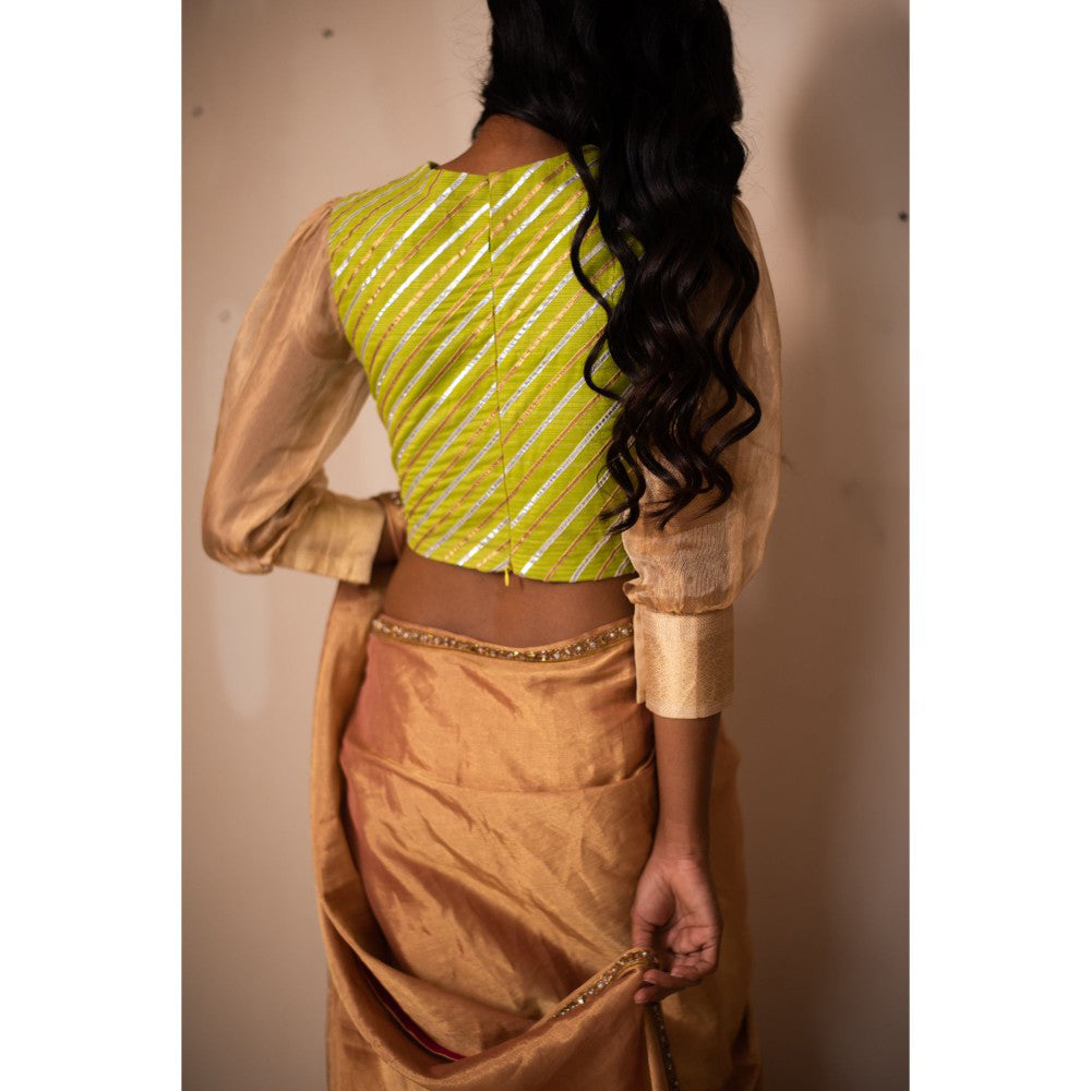 PRIYANKA RAAJIV Chinayi Gota Leher Patchwork Blouse