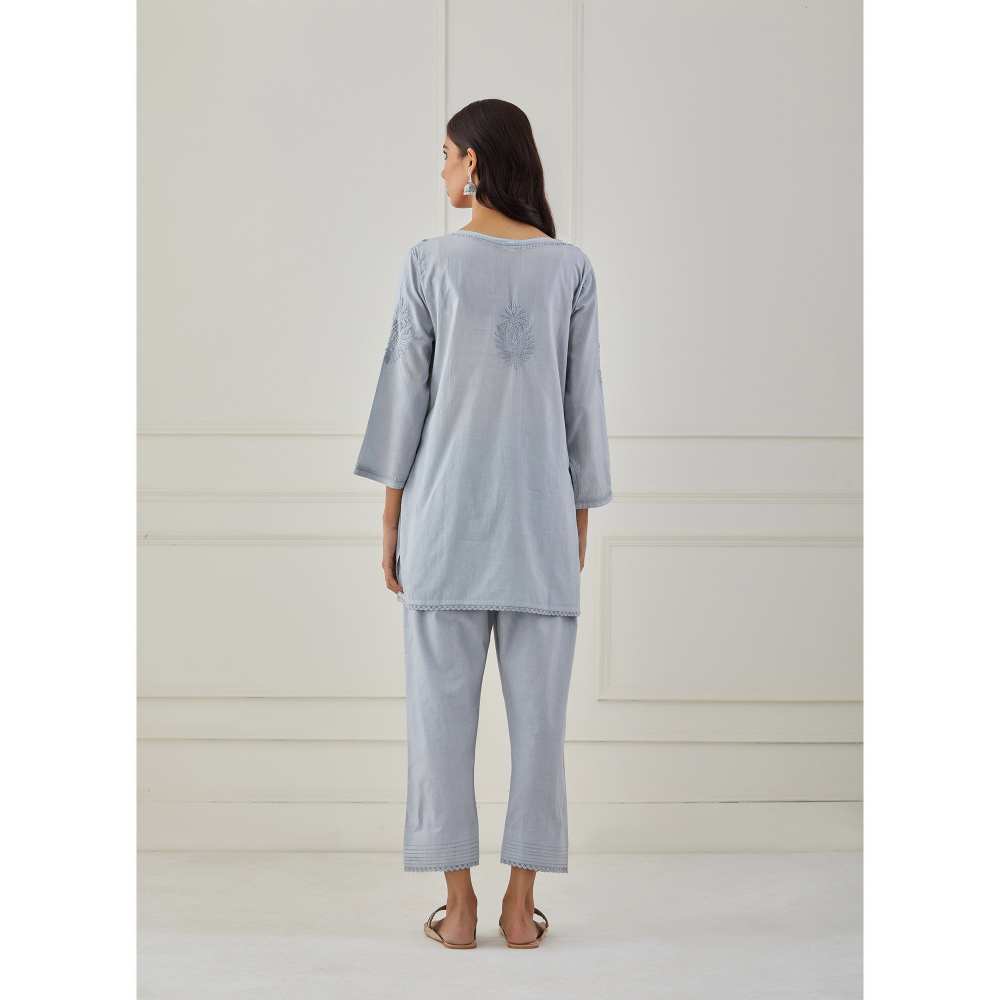 Priya Chaudhary Grey Cotton Pants
