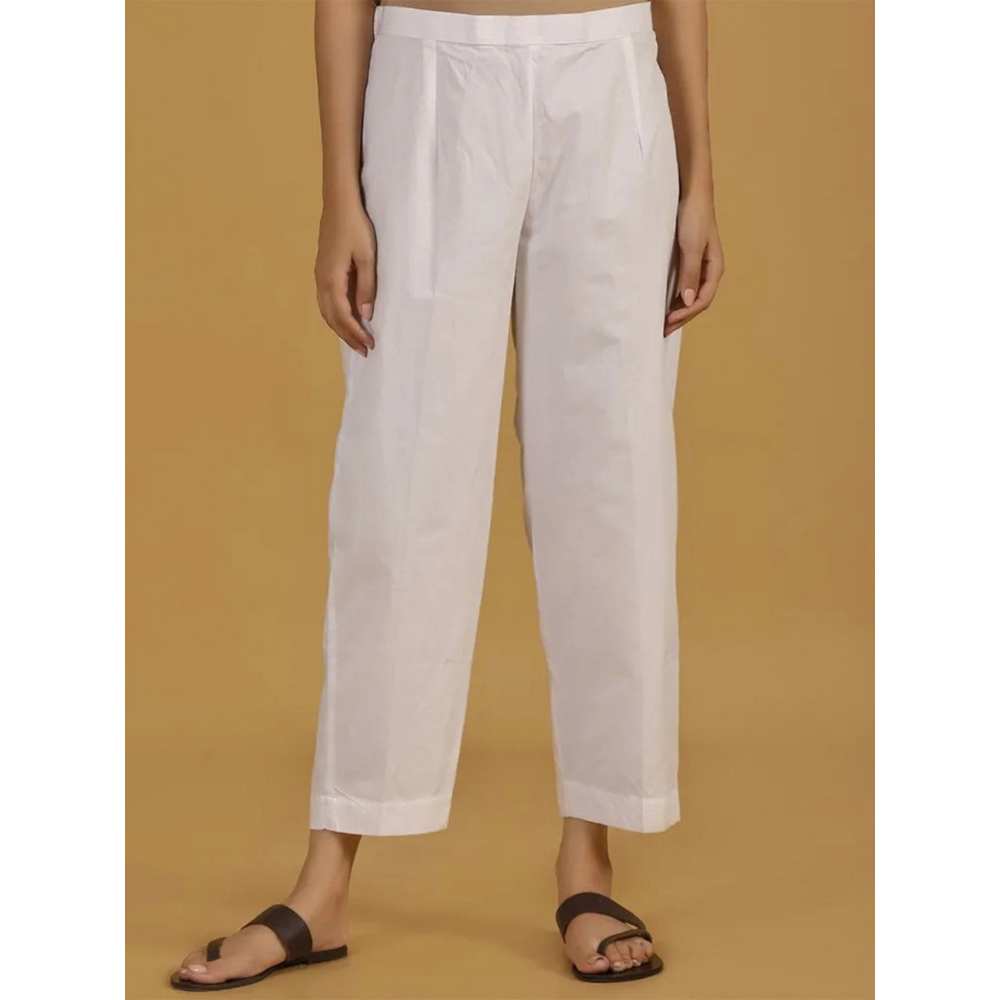 Priya Chaudhary Yellow Cotton Linen Face Story Shirt With White Pant (Set of 2)
