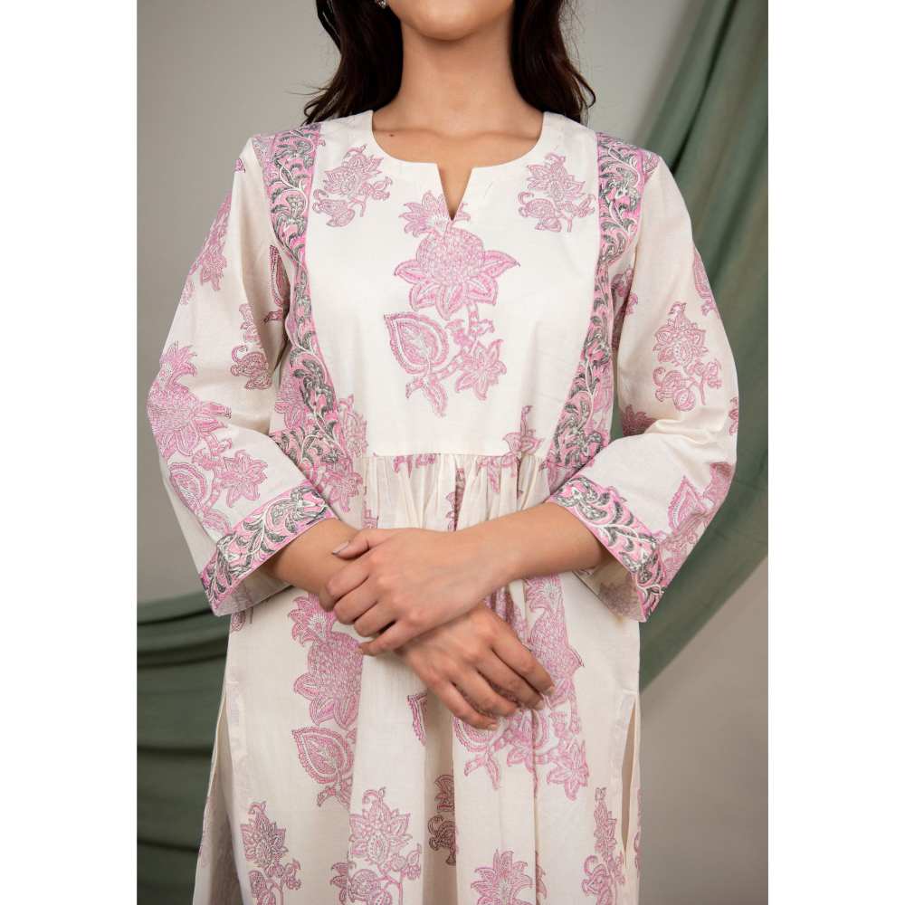 Priya Chaudhary Pink Kurtas (Set of 2)