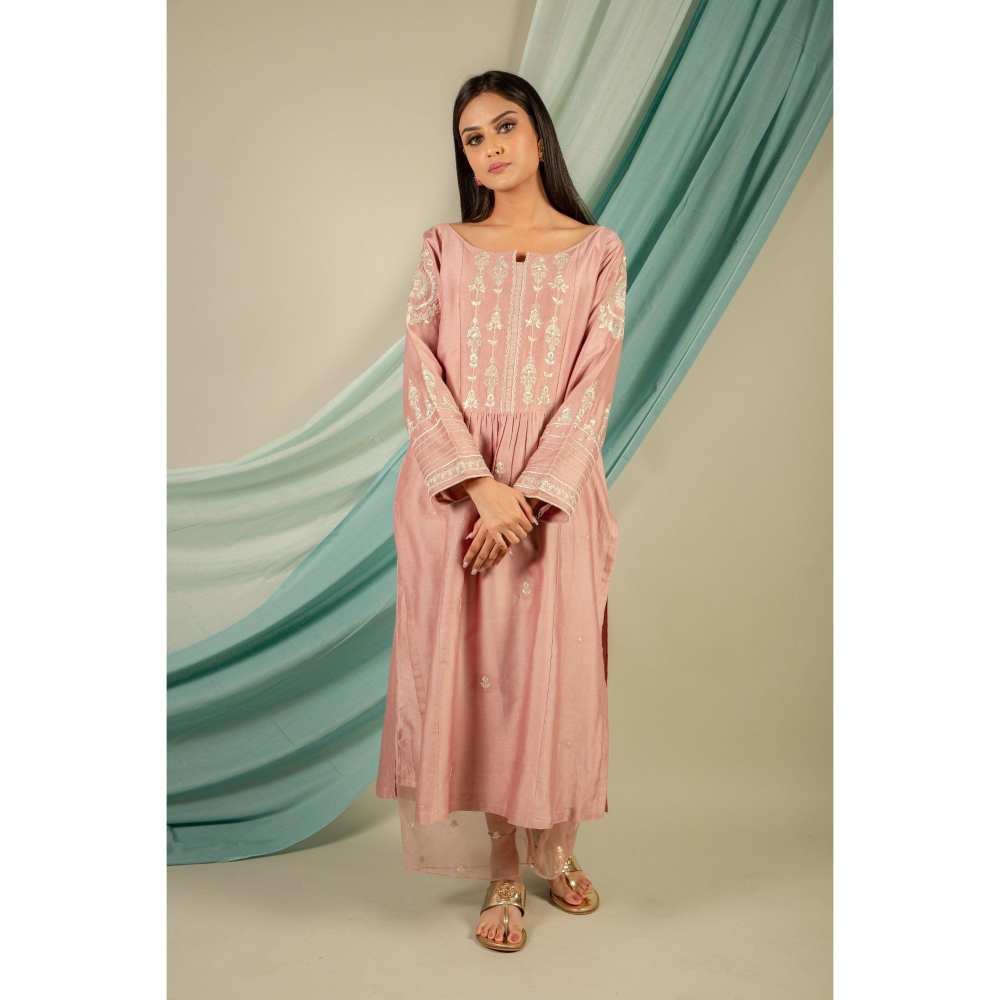 Priya Chaudhary Old Rose Kurtas (Set of 3)