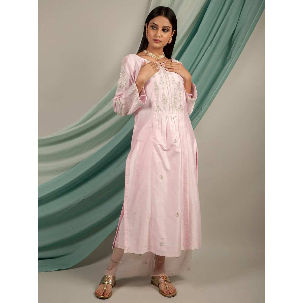 Priya Chaudhary Light Pink Kurtas (Set of 3)