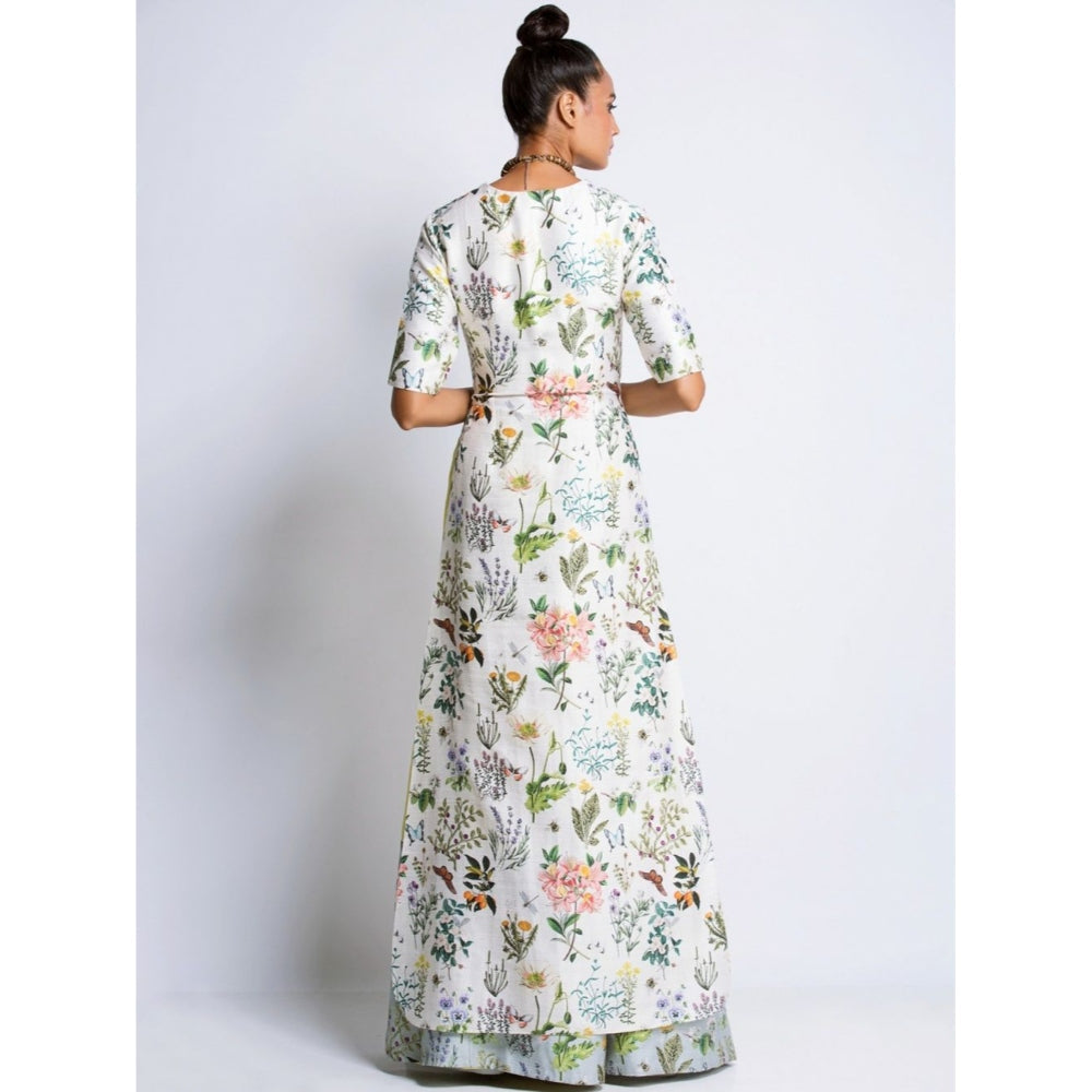 Payal Singhal Off White And Lime Printed Lehenga Set