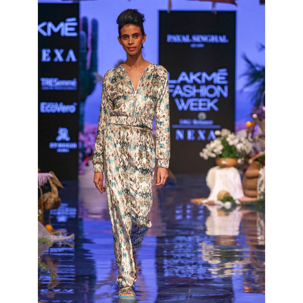 Payal Singhal Afrika Printed Bomber Jacket With Pants (Set of 2)