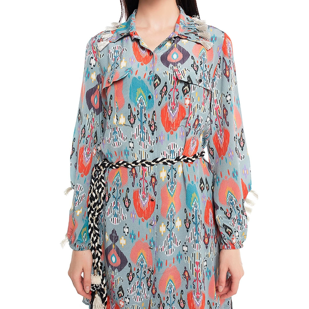 Payal Singhal Blue Printed Palazzo & Kurta (Set of 2)