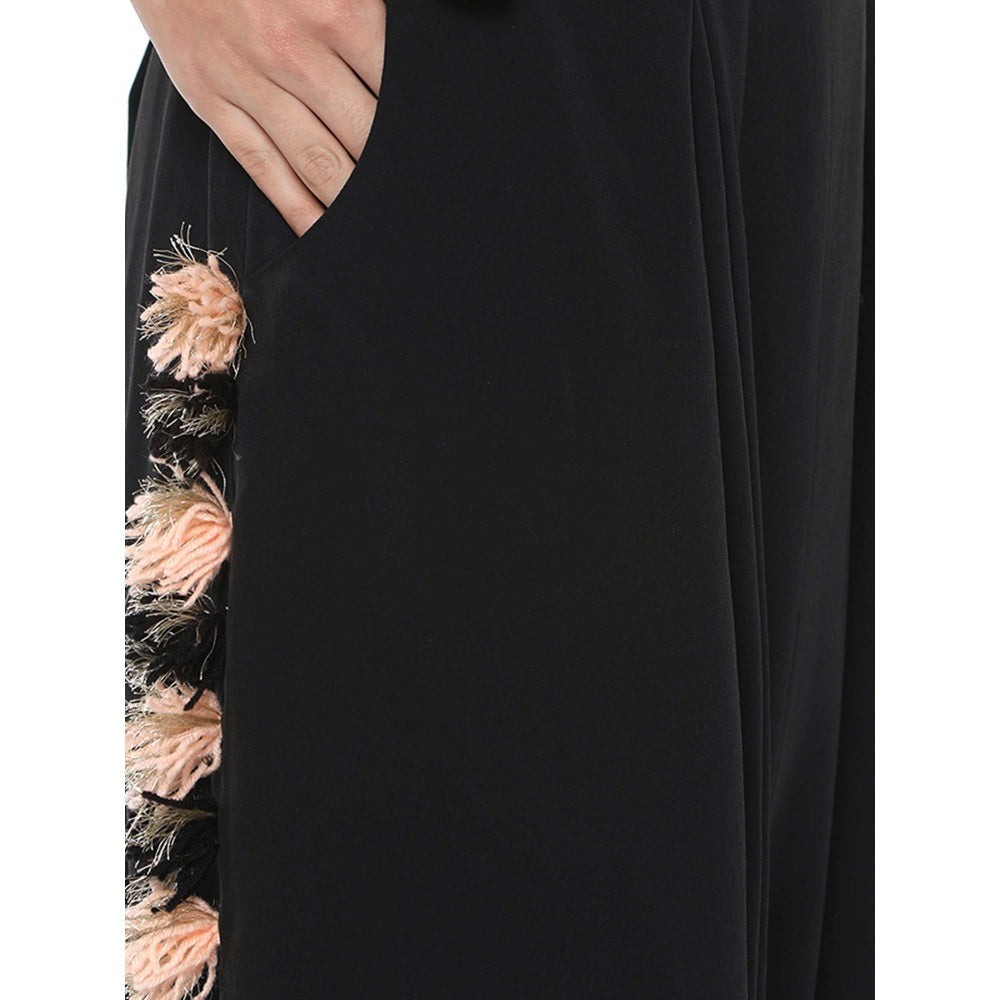 PS Pret by Payal Singhal Georgette White Floral Top With Dhoti Pant (Set of 2)