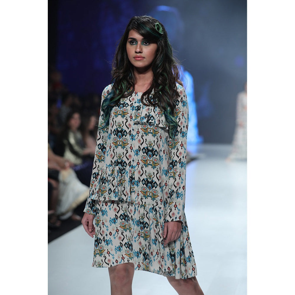 PS Pret by Payal Singhal Arza White Printed Crepe Tunic