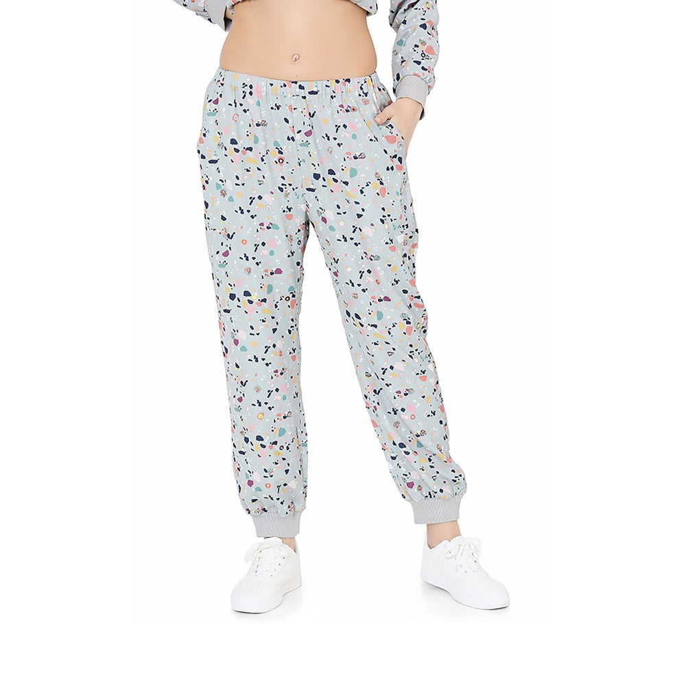 PS Pret by Payal Singhal Green Printed Art Crepe Top With Jogger Pant Set (Set of 2)