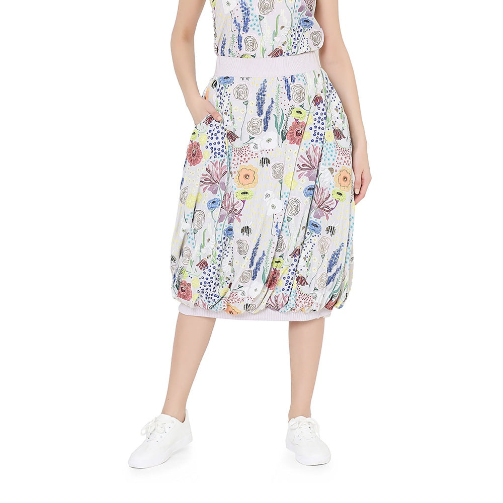 PS Pret by Payal Singhal Stone Printed Art Crepe Racer Back Top With Balloon Skirt (Set of 2)