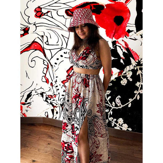 RAISHAA Maze Blouse And Skirt