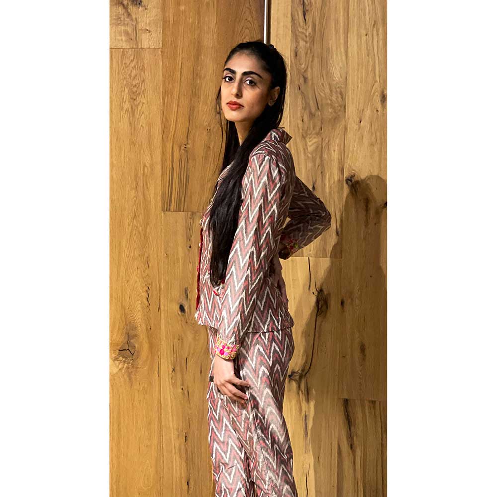 RAISHAA Multi-Colour Aztec Pant Set (Set of 2)