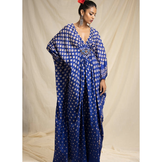 Rajdeep Ranawat Dibbia Imama Blue Kaftan