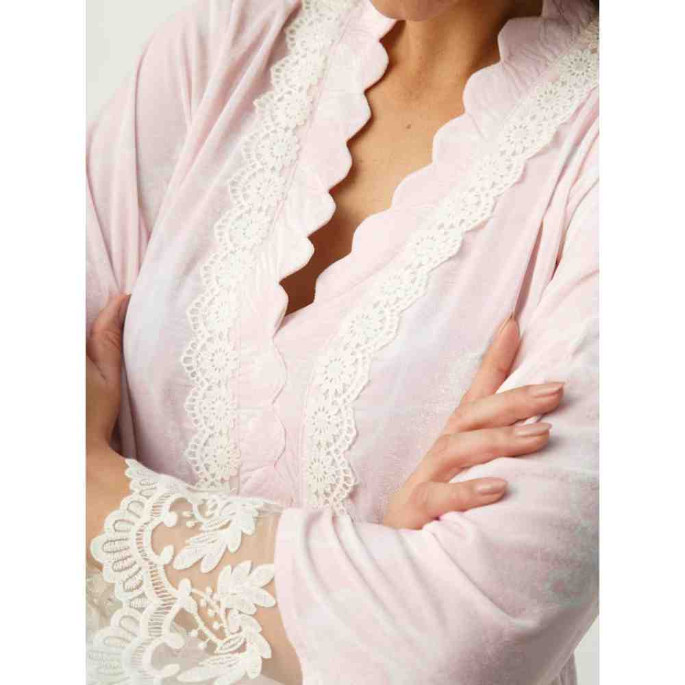 Roze Parsia Pink Velvet Kurta