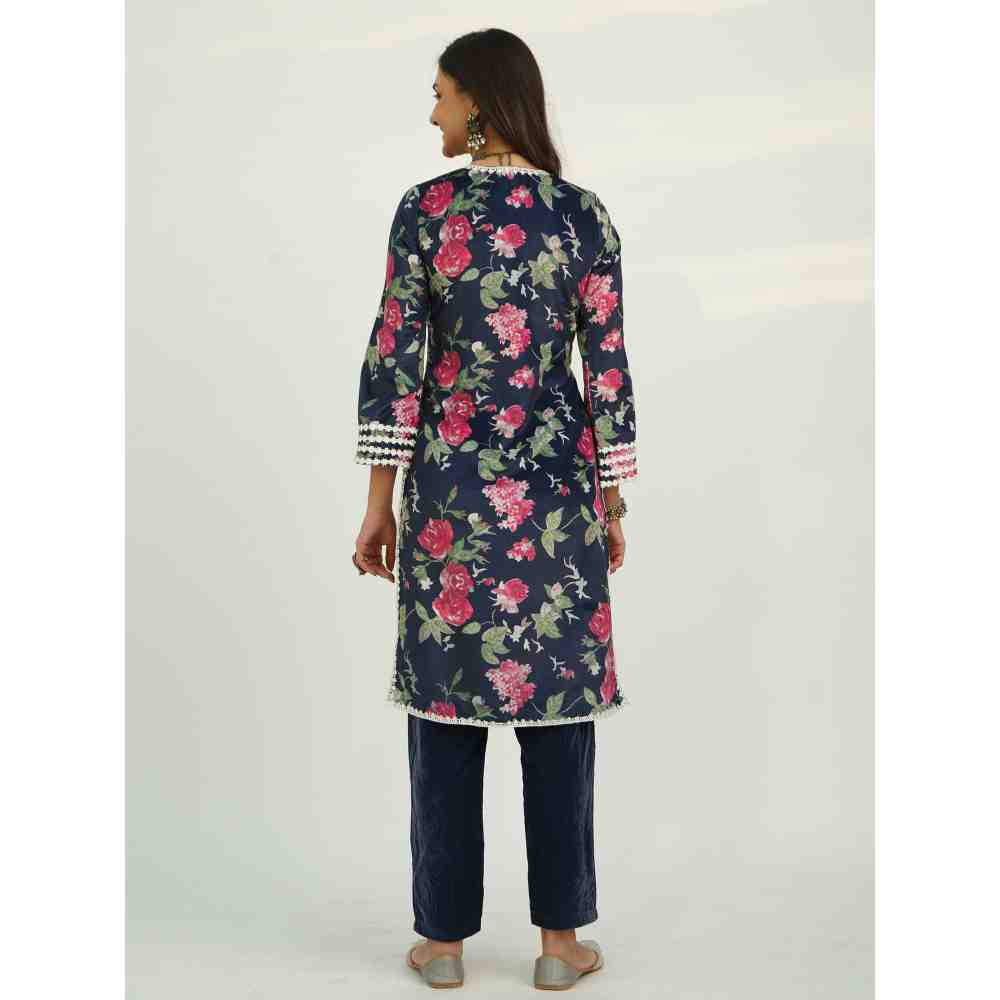 Roze Adya Velvet Kurta